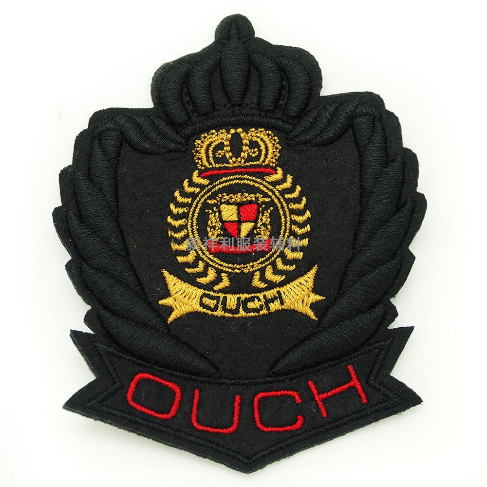 服裝91麻豆精品一二三刺繡臂章 徽章背膠魔術貼LOGO袖章 電腦繡花章仔批發